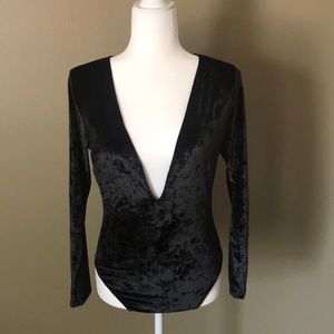 Victoria’s Secret Black Velvet One Piece